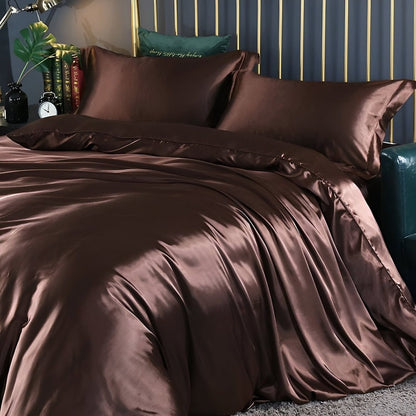Antibacterial Silk Bedding Set Breathable Duvet Cover - Image 18