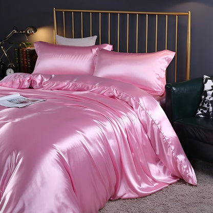 Antibacterial Silk Bedding Set Breathable Duvet Cover - Image 19