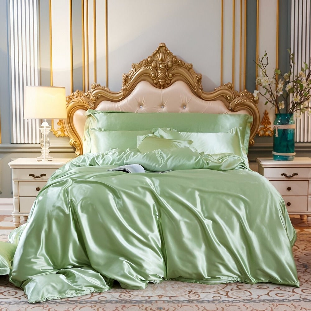 Antibacterial Silk Bedding Set Breathable Duvet Cover - Image 20