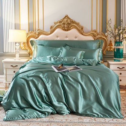 Antibacterial Silk Bedding Set Breathable Duvet Cover - Image 21