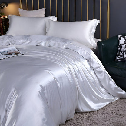 Antibacterial Silk Bedding Set Breathable Duvet Cover - Image 24