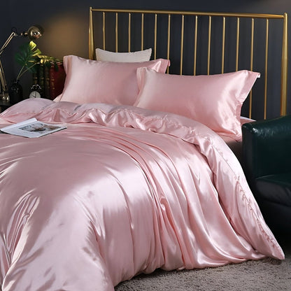 Antibacterial Silk Bedding Set Breathable Duvet Cover - Image 25