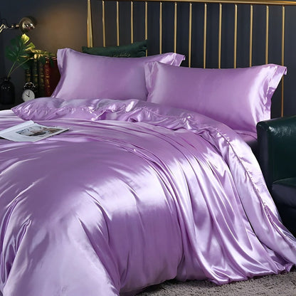 Antibacterial Silk Bedding Set Breathable Duvet Cover - Image 27
