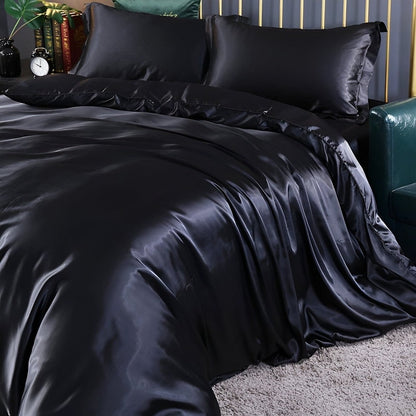 Antibacterial Silk Bedding Set Breathable Duvet Cover - Image 28