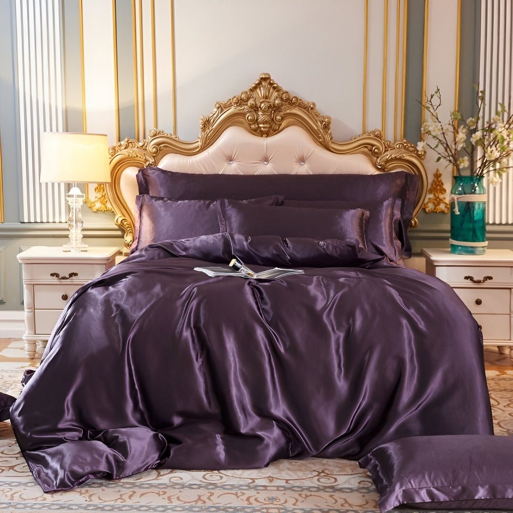 Antibacterial Silk Bedding Set Breathable Duvet Cover - Image 8