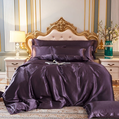 Antibacterial Silk Bedding Set Breathable Duvet Cover - Image 8