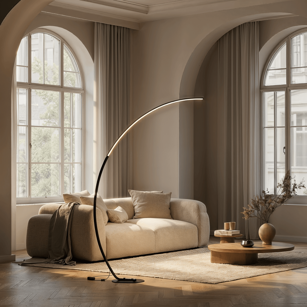 Arc Floor Lamp Modern LED Adjustable Reading Light - Image 3