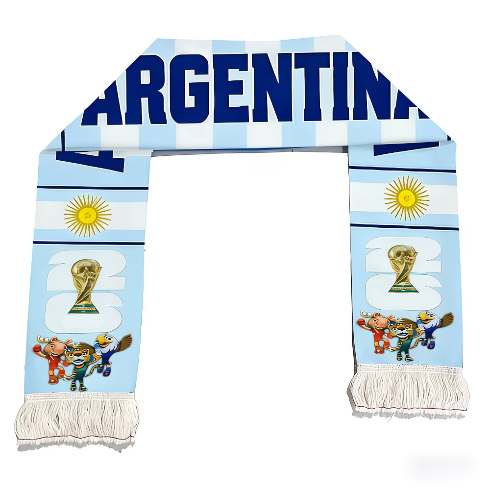 Argentina Flag World Cup Soccer Scarf Fan Apparel Sports - Image 3