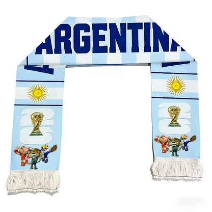 Argentina Flag World Cup Soccer Scarf Fan Apparel Sports - Image 3