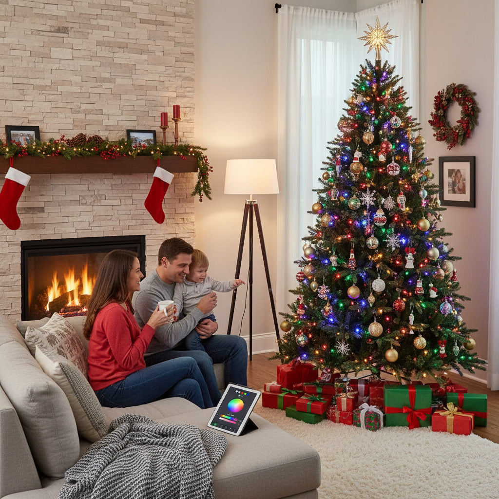 Artificial Christmas Tree Lights Full Predecorated - Image 1