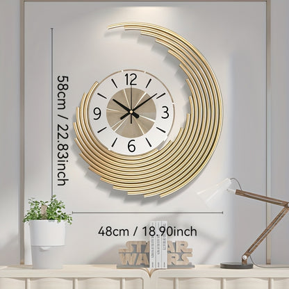 Orologio da parete moderno in metallo 3D | Orologio decorativo con movimento al quarzo silenzioso
