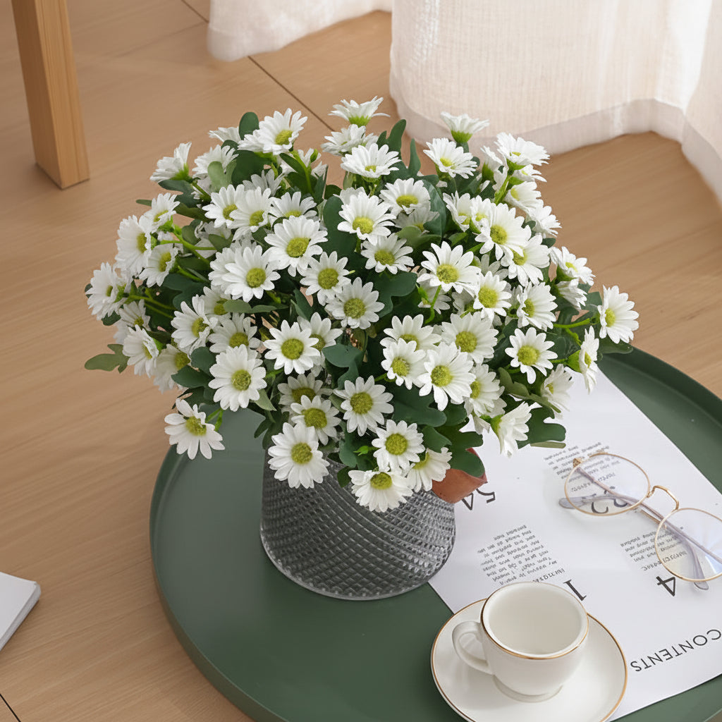 Ramo de margaritas artificiales para el Día de la Madre, centro de mesa decorativo
