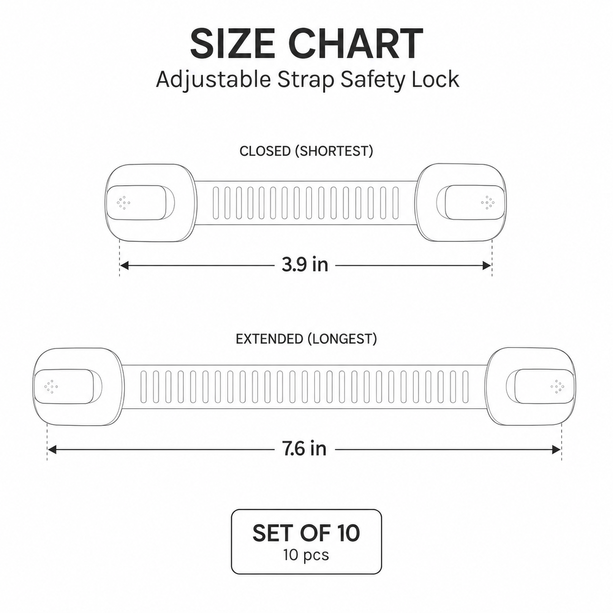 Baby Proof Cabinet Locks Child Safety Adhesive Straps - Image 7