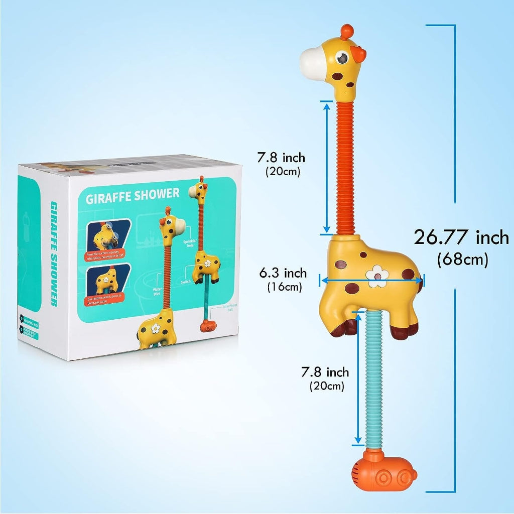 Bath Toy Water Spraying Giraffe Interactive Fun Soft Edges - Image 4
