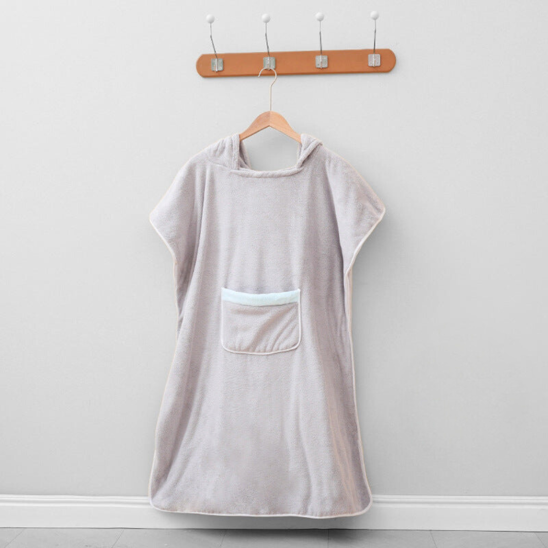 Bathrobe Poncho Hooded Pocket Design - Image 5