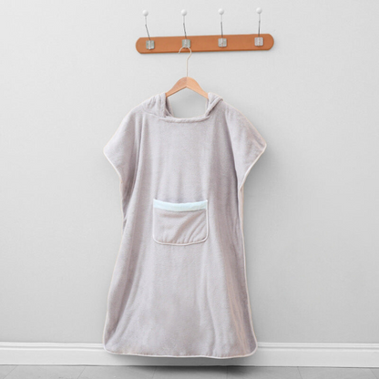 Bathrobe Poncho Hooded Pocket Design - Image 5