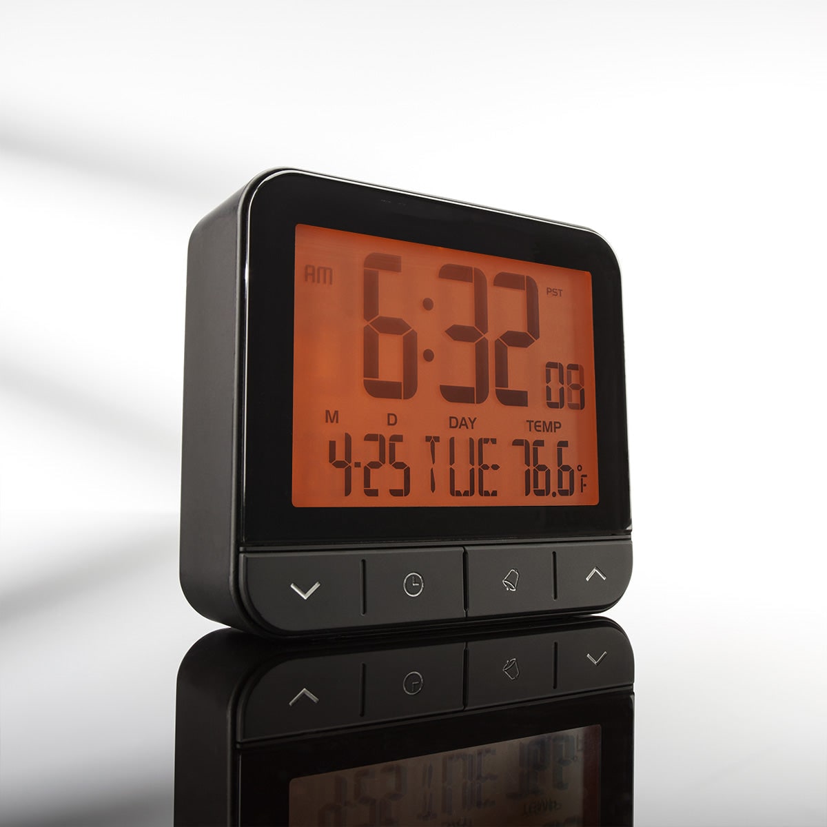 Battery Operated Travel Alarm Clock Portable Design Atomic - Image 2