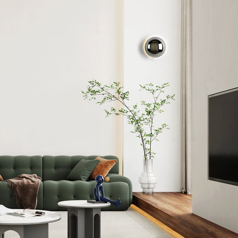 Bauhaus Eclipse Wall Lamp | Gold Finish Modern Art Light