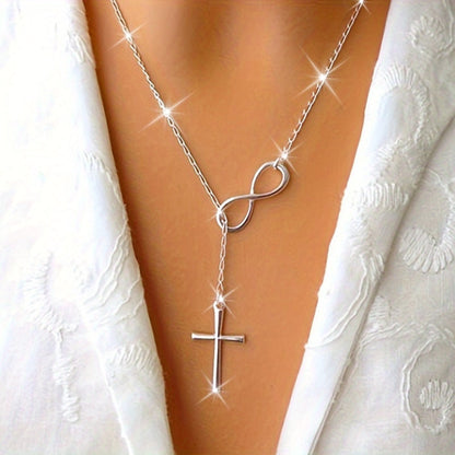 Collana con Ciondolo Croce Argento Vintage Regalo per la Festa della Mamma