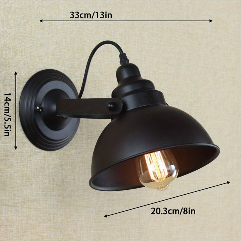 Industrielle Vintage-Wandlampe | Retro Metall-Wandleuchte