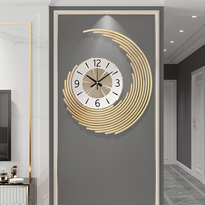 Orologio da parete moderno in metallo 3D | Orologio decorativo con movimento al quarzo silenzioso