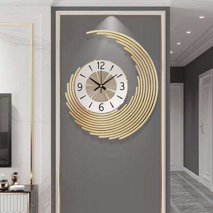 Orologio da parete moderno in metallo 3D | Orologio decorativo con movimento al quarzo silenzioso