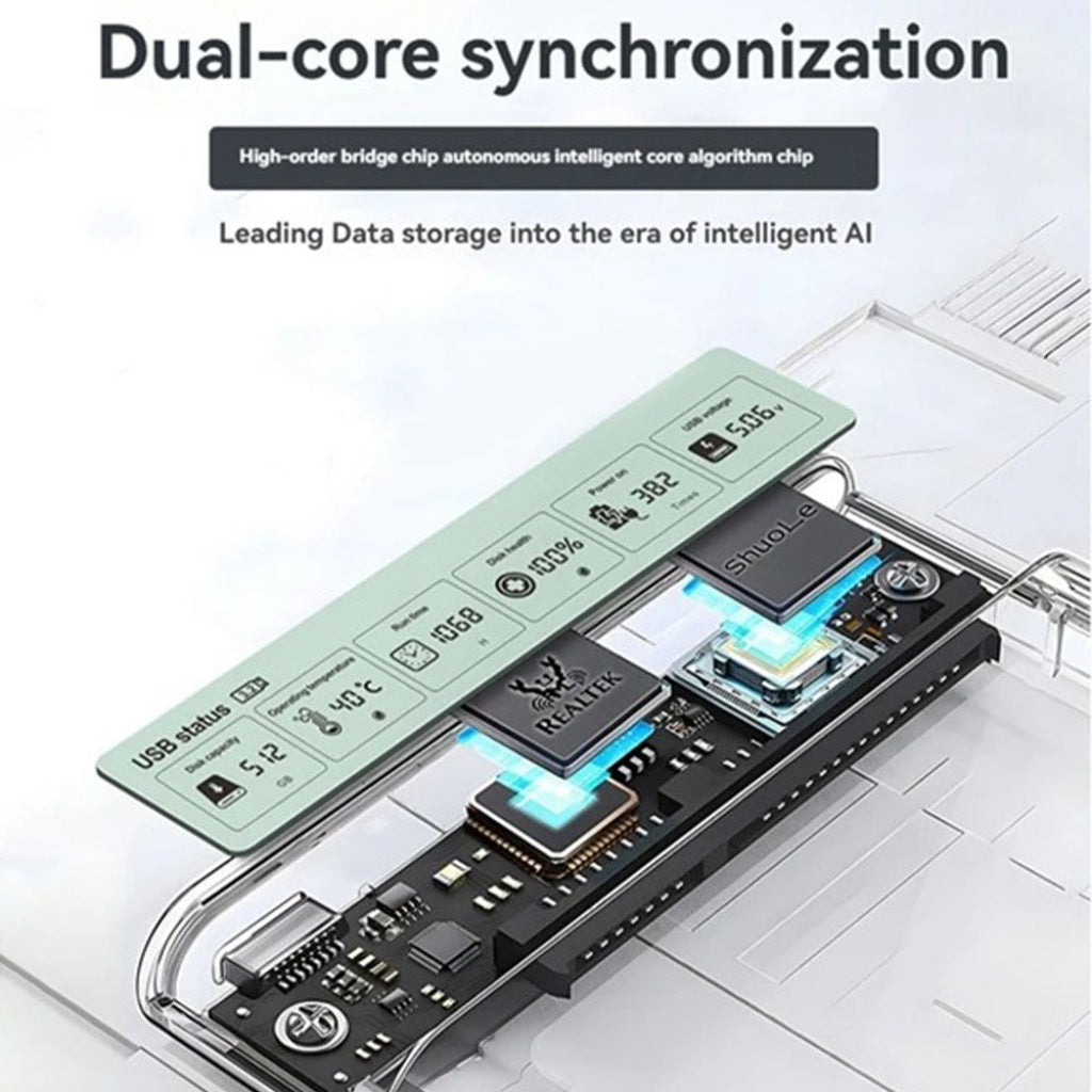 Dock esterno portatile per hard disk SSD USB con adattatore per trasferimento dati