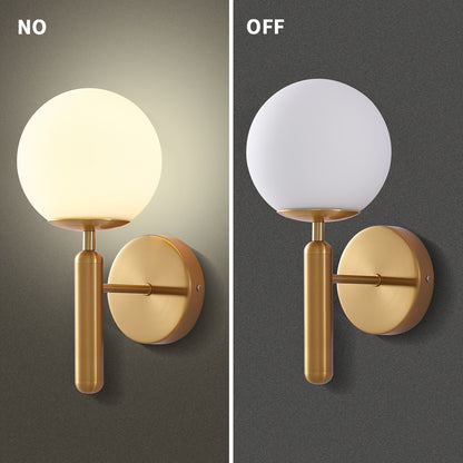 Moderne glasvægslampe | Elegant metal soveværelseslampe