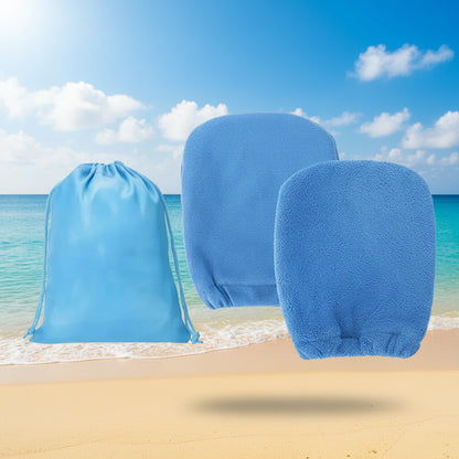 Beach Accessories Sand Remover Mitts Quick Dry Design - Image 1