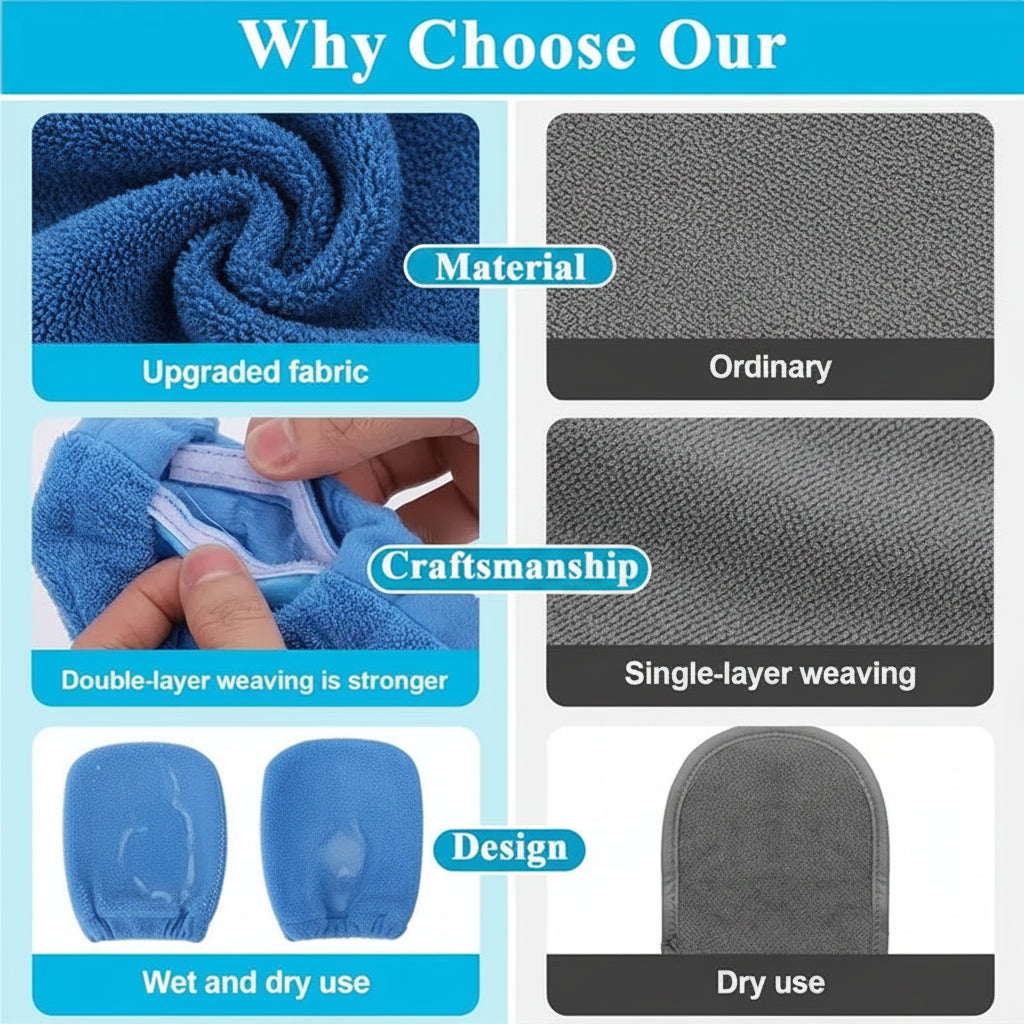 Beach Accessories Sand Remover Mitts Quick Dry Design - Image 3