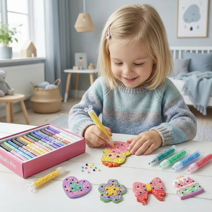 Kit creativo per bambini con perline e pittura, set di attività artistiche