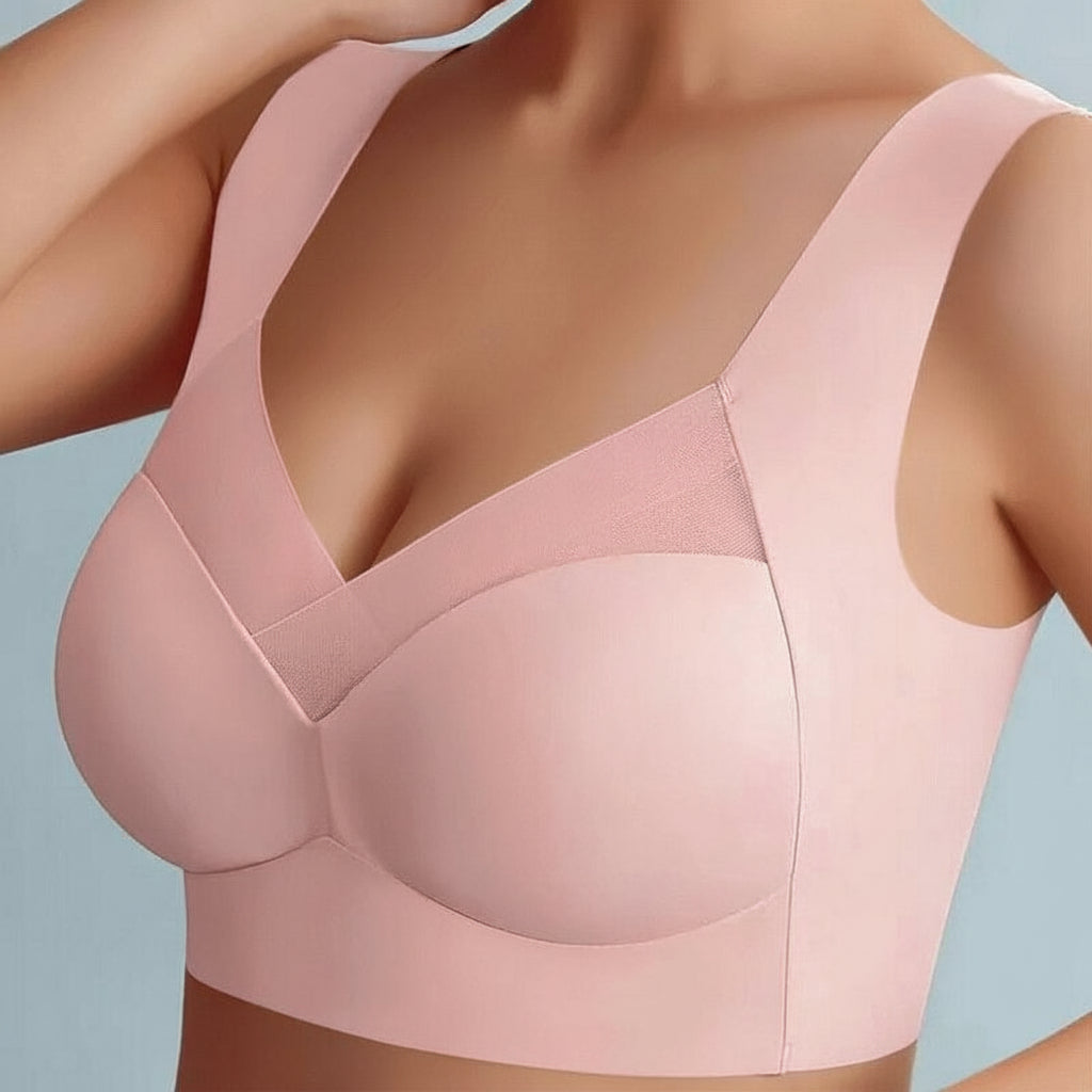 Seamless Push Up Bra Women Comfortable Wireless Lift Soft Fit
