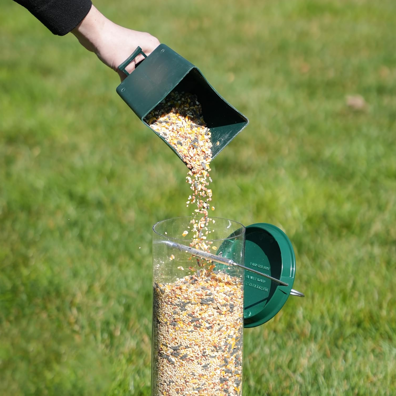 Bird Feeder Squirrel Proof Hanging Metal Wild Bird Seed Tube - Image 3