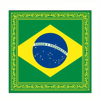 Brazil Flag World Cup Head Scarf Bandana Square - Image 5
