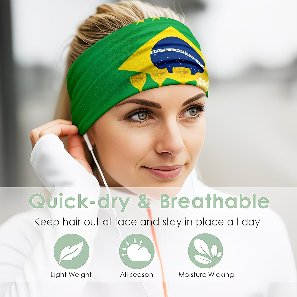 Brazil Flag World Cup Headband Gaiter Face Cover - Image 4