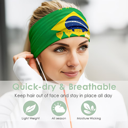 Brazil Flag World Cup Headband Gaiter Face Cover - Image 4