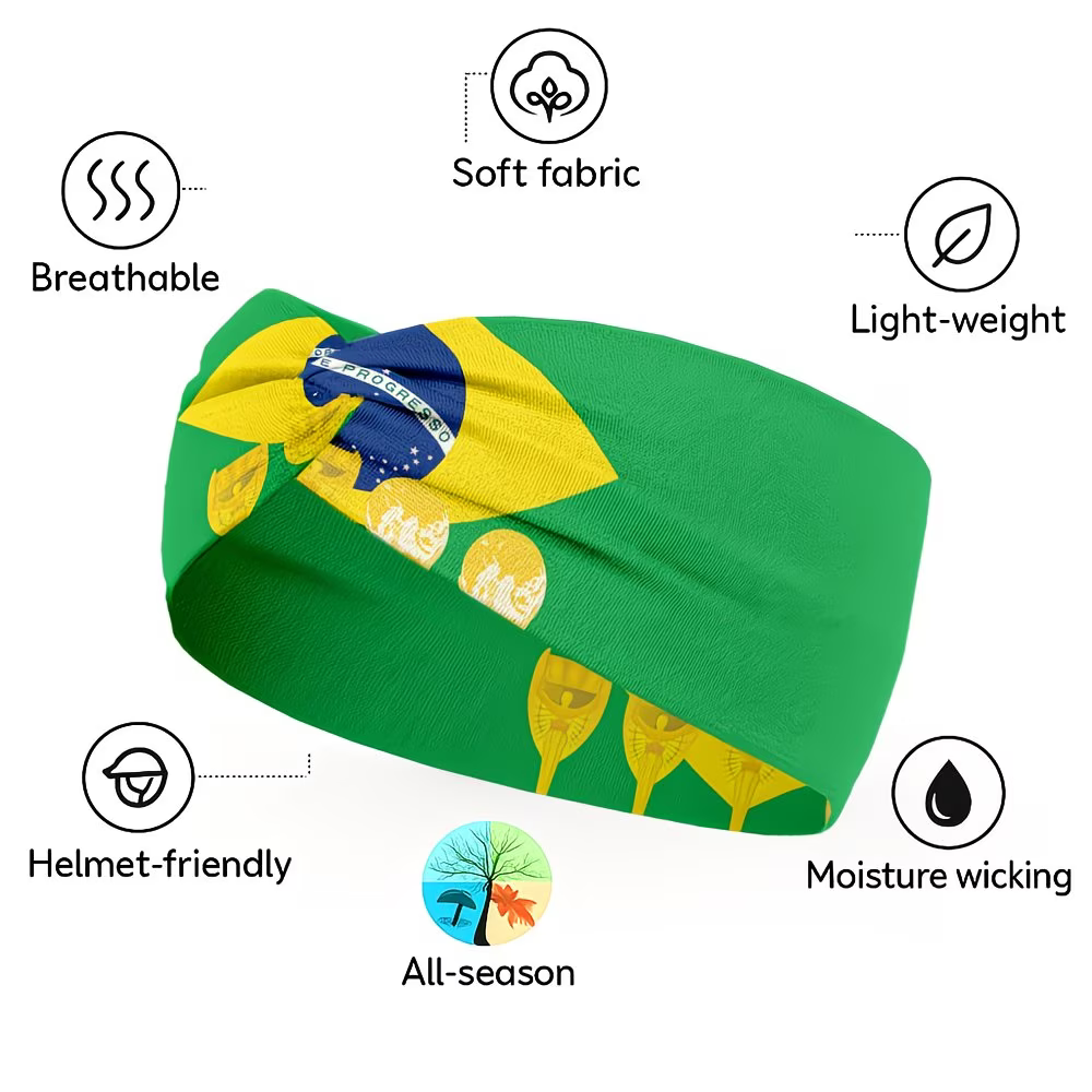 Brazil Flag World Cup Headband Gaiter Face Cover - Image 5