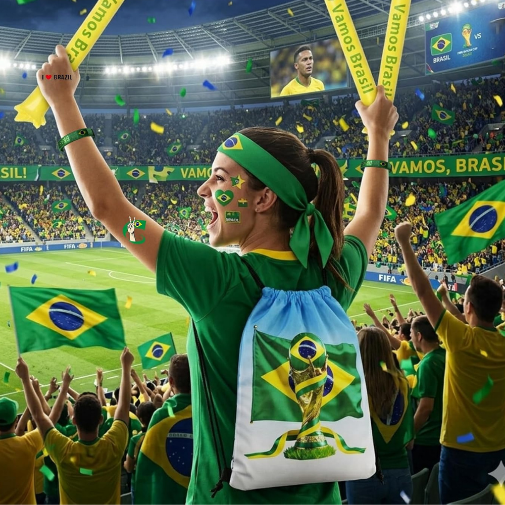 Brazil Flag World Cup Kit Fan - Image 2