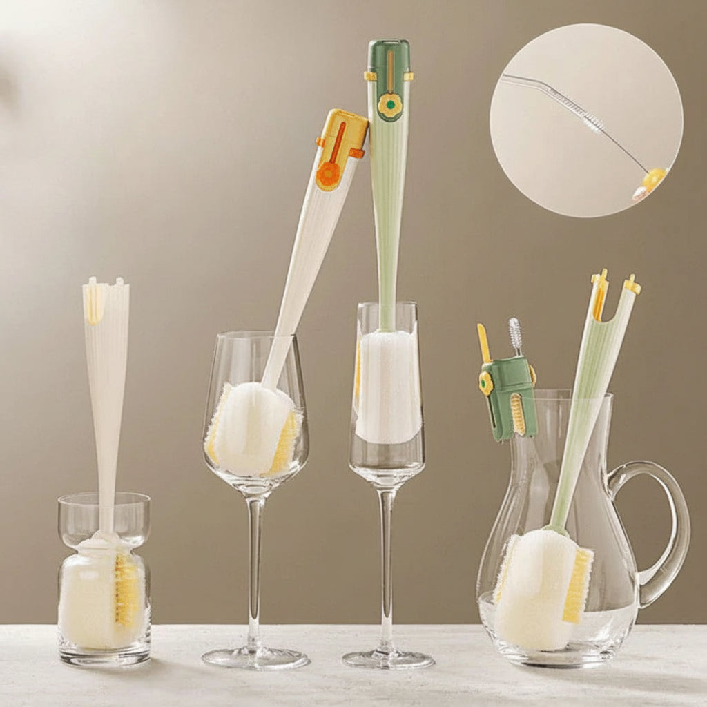 Bottle Brush Set Multifunction Cleaning Brush Bottles