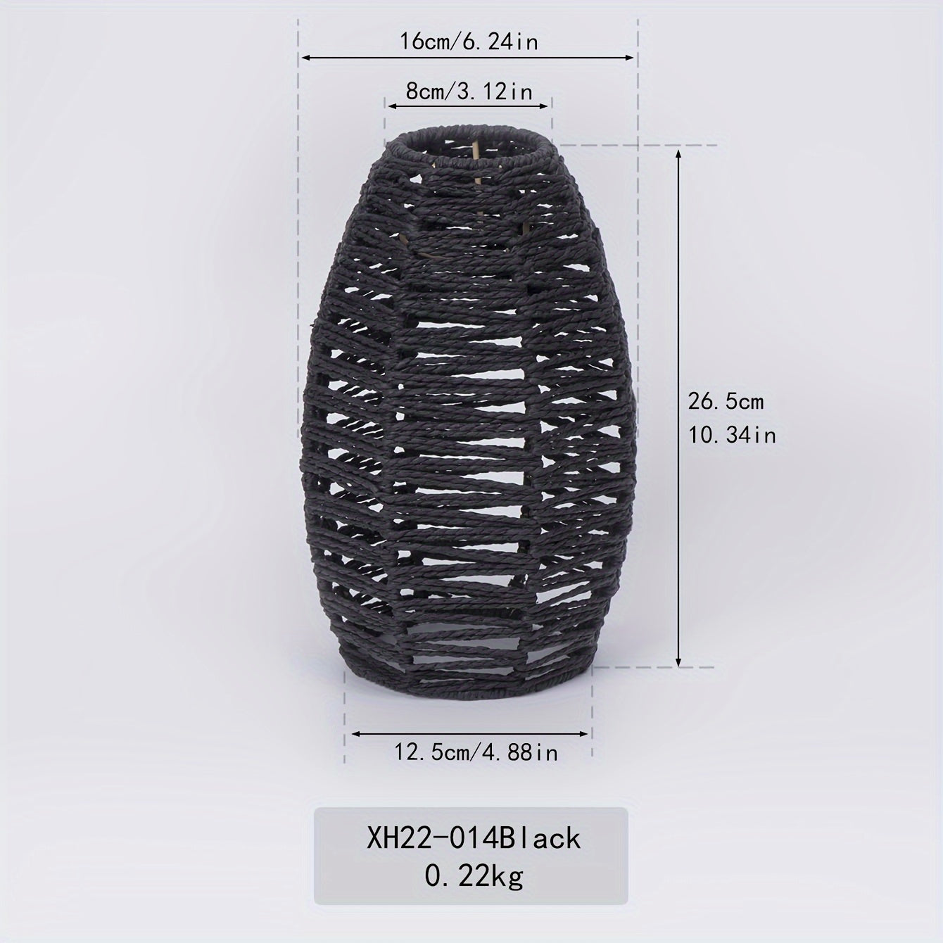 Abajur modern din frânghie țesută manual | Lumină de plafon naturală țesută