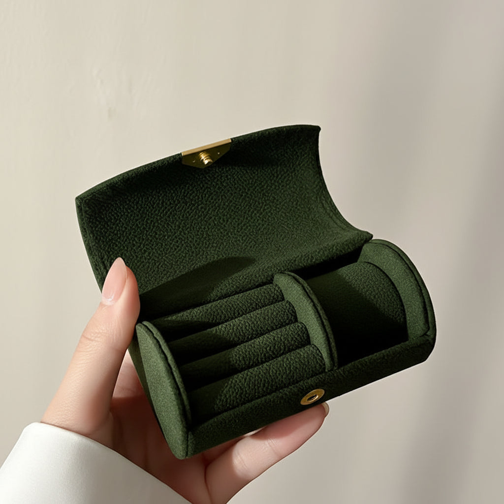 Mothers Day Jewelry Box Travel Organizer Case Snap Closure