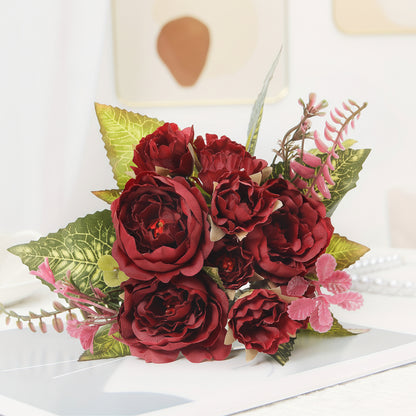 Blomsterbuket Mors Dag Gave Kunstig Pæon Hjemmedekoration