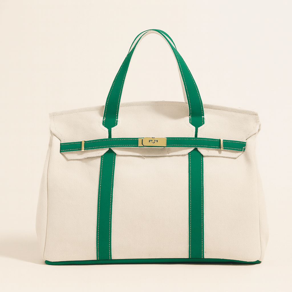 Canvas Tote Bag Shopping Bag Shopper Foldable Zippered - Image 6