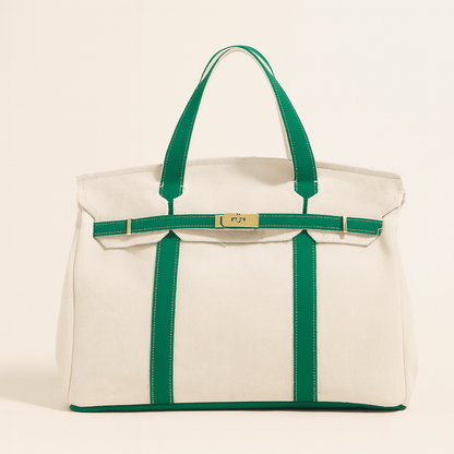 Canvas Tote Bag Shopping Bag Shopper Foldable Zippered - Image 6