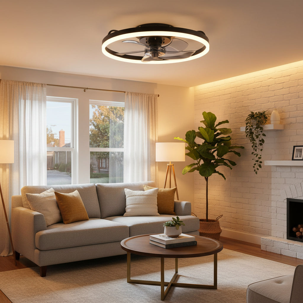 Ceiling Fan Light Modern LED Flush Mount - Image 1