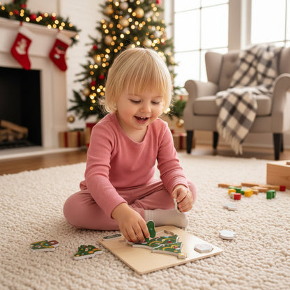 Christmas Puzzle Set Fun Activity Holiday Themed - Image 2