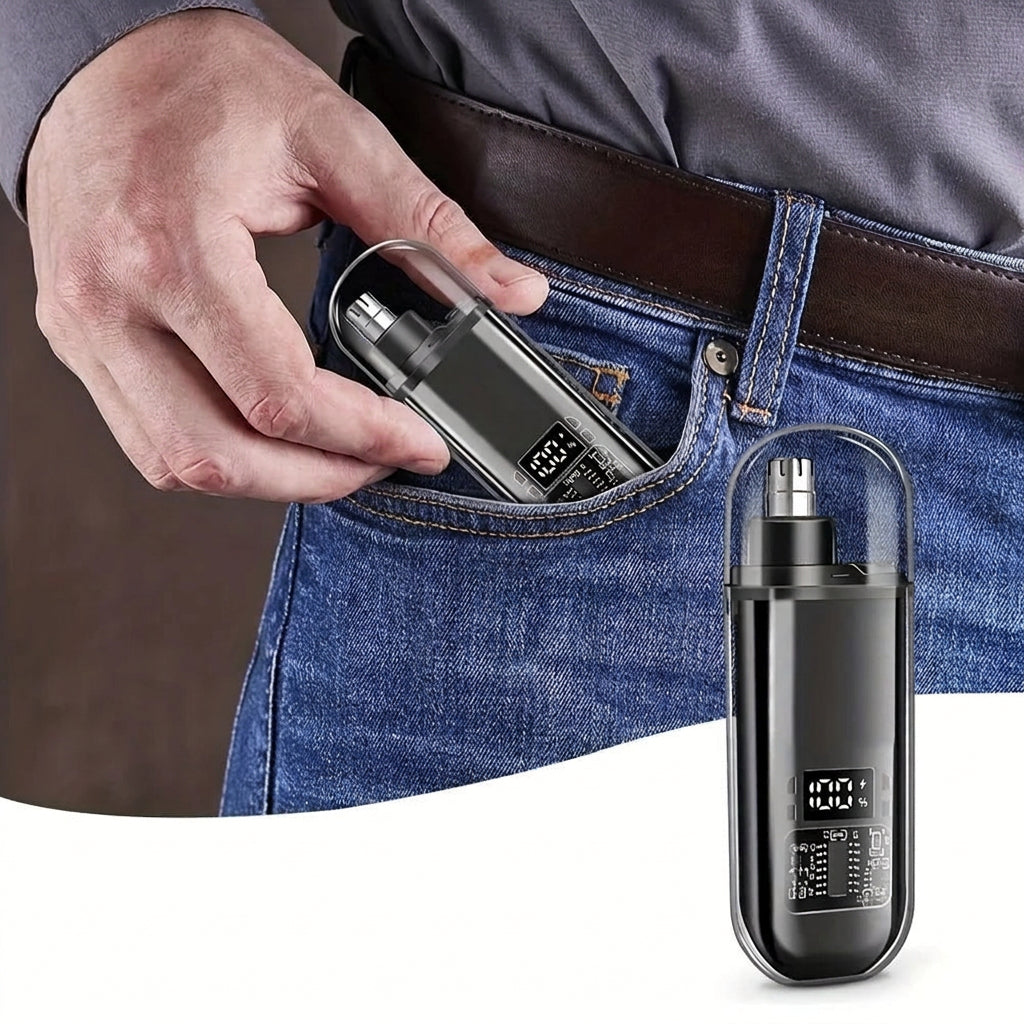 Compact Nose Hair Trimmer Gentle Portable Clip - Image 2