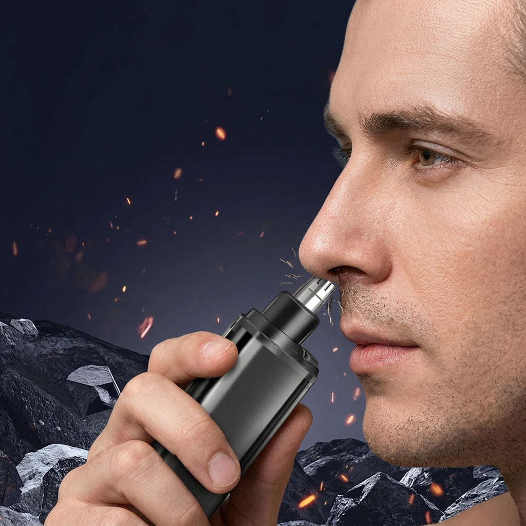 Compact Nose Hair Trimmer Gentle Portable Clip - Image 4