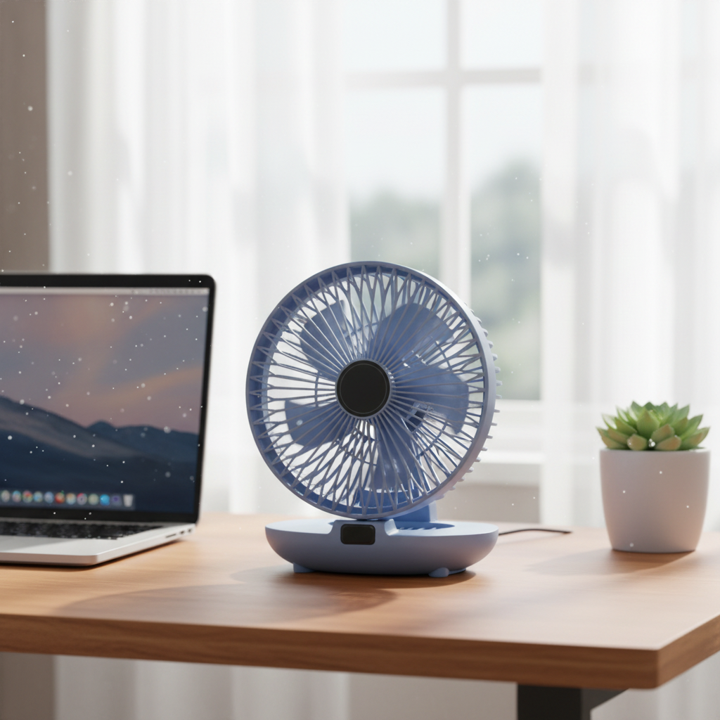 Cooling Blanket Oscillating Portable Fan Mesh Foldable - Image 4