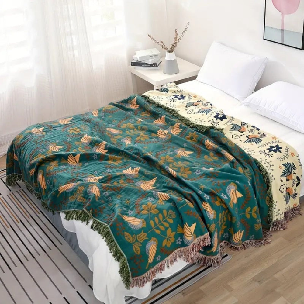 Cooling Throw Blanket Reversible Decorative Layered - Image 4
